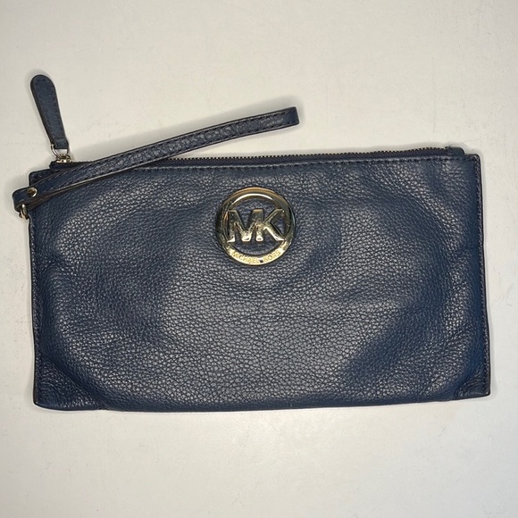 Michael Kors Handbags - Michael KorsDark Royal Blue Wristlet Wallet